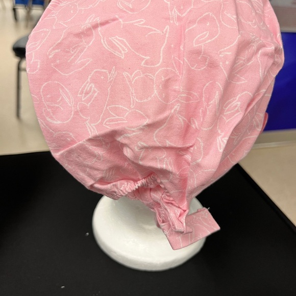 Handmade Easter Bunny Scrub/Cooking Cap - Picture 3 of 4